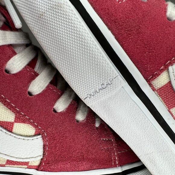 Vans Men's Pro Classics Old Skool Cherckerboard‎ High Top Lace Up Sneakers - Picture 9 of 13